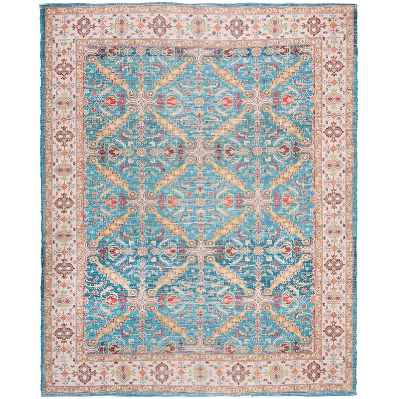 Safavieh Saffron 8' x 10' Hand Loomed Rug in Navy and Cream
