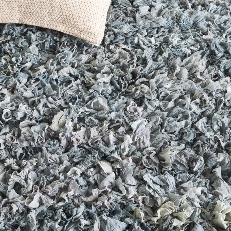 Safavieh Rio 4' x 6' Hand Loomed Shag Rug in Light Gray