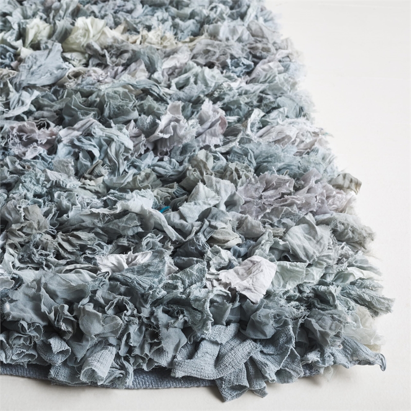 Safavieh Rio 6' x 9' Hand Loomed Shag Rug in Light Gray
