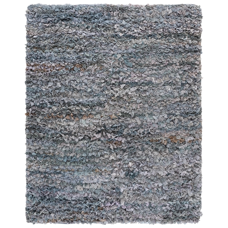 Safavieh Rio 8' x 10' Hand Loomed Shag Rug in Light Gray
