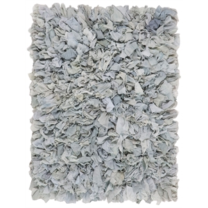 Safavieh Rio 3' x 5' Hand Loomed Shag Rug in Light Blue
