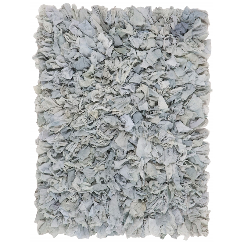 Safavieh Rio 8' x 10' Hand Loomed Shag Rug in Light Blue