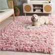 Safavieh Rio 4' x 6' Hand Loomed Shag Rug in Light Pink