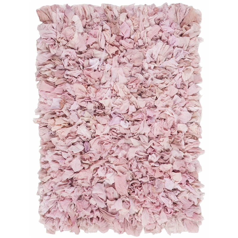 Safavieh Rio 8' x 10' Hand Loomed Shag Rug in Light Pink