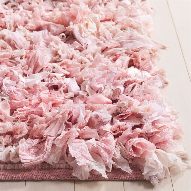 Safavieh Rio 8' x 10' Hand Loomed Shag Rug in Light Pink