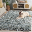 Safavieh Rio 5' x 8' Hand Loomed Shag Rug in Light Green