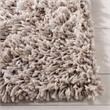 Safavieh Rio 6' x 9' Hand Loomed Shag Rug in Beige and Ivory
