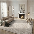 Safavieh Rio 8' x 10' Hand Loomed Shag Rug in Beige and Ivory