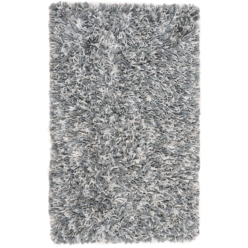 Safavieh Rio 3' x 5' Hand Loomed Shag Rug in Gray and Ivory