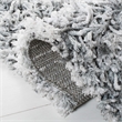 Safavieh Rio 6' x 9' Hand Loomed Shag Rug in Gray and Ivory