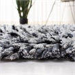 Safavieh Rio 3' x 5' Hand Loomed Shag Rug in Black and Ivory