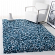 Safavieh Rio 3' x 5' Hand Loomed Shag Rug in Navy and Ivory