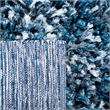 Safavieh Rio 6' x 9' Hand Loomed Shag Rug in Navy and Ivory