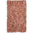 Safavieh Rio 3' x 5' Hand Loomed Shag Rug in Rust and Ivory