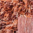 Safavieh Rio 5' x 8' Hand Loomed Shag Rug in Rust and Ivory