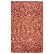 Safavieh Rio 6' x 9' Hand Loomed Shag Rug in Rust and Ivory