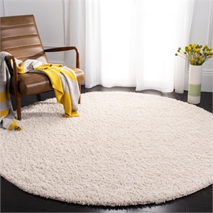 Safavieh Athens 6'7&quot Round Shag Rug in White