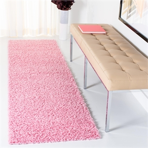 Safavieh Athens 2'3&quot x 8' Shag Runner Rug in Pink