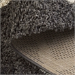 Safavieh Dallas 6' Round Shag Rug in Dark Gray and Ivory