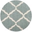 Safavieh Dallas 6' Round Shag Rug in Seafoam and Ivory