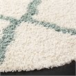 Safavieh Dallas 6' Round Shag Rug in Ivory and Seafoam