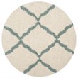 Safavieh Dallas 6' Round Shag Rug in Ivory and Seafoam