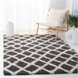 Safavieh Dallas 4' x 6' Shag Rug in Dark Gray and Ivory