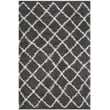 Safavieh Dallas 4' x 6' Shag Rug in Dark Gray and Ivory