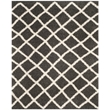 Safavieh Dallas 6' x 9' Shag Rug in Dark Gray and Ivory
