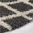 Safavieh Dallas 6' Round Shag Rug in Dark Gray and Ivory