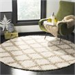 Safavieh Dallas 6' Round Shag Rug in Ivory and Beige