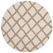 Safavieh Dallas 6' Round Shag Rug in Ivory and Beige