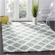 Safavieh Dallas 3' x 5' Shag Rug in Seafoam and Ivory