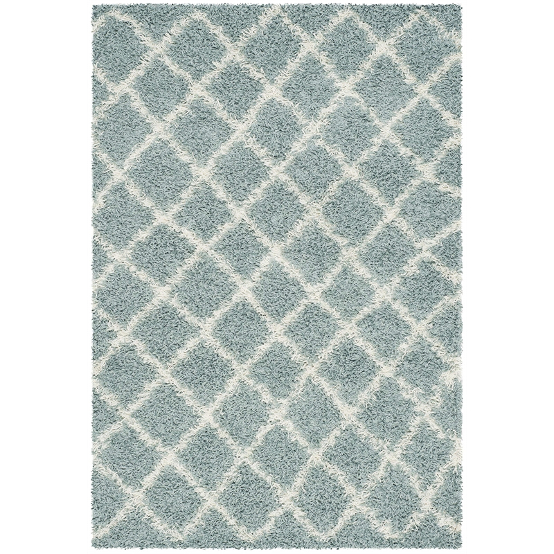 Safavieh Dallas 4' x 6' Shag Rug in Seafoam and Ivory