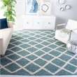 Safavieh Dallas 6' x 9' Shag Rug in Seafoam and Ivory