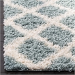 Safavieh Dallas 6' x 9' Shag Rug in Seafoam and Ivory