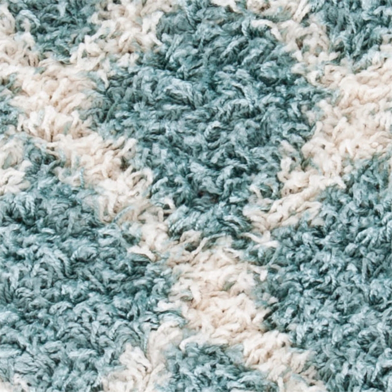 Safavieh Dallas 6' x 9' Shag Rug in Seafoam and Ivory