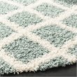 Safavieh Dallas 6' Round Shag Rug in Seafoam and Ivory