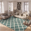 Safavieh Dallas 8' x 10' Shag Rug in Seafoam and Ivory