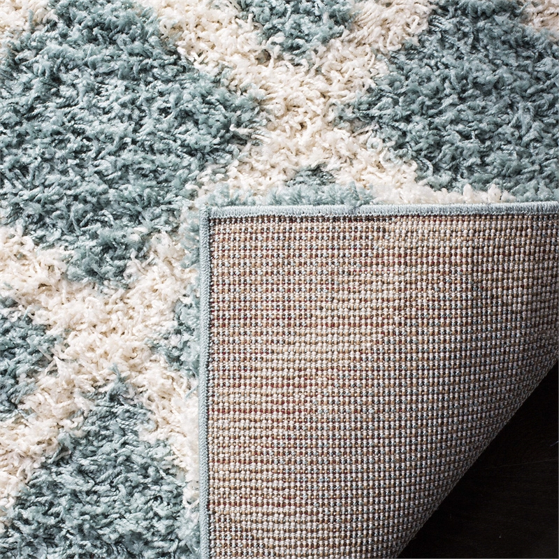 Safavieh Dallas 8' x 10' Shag Rug in Seafoam and Ivory