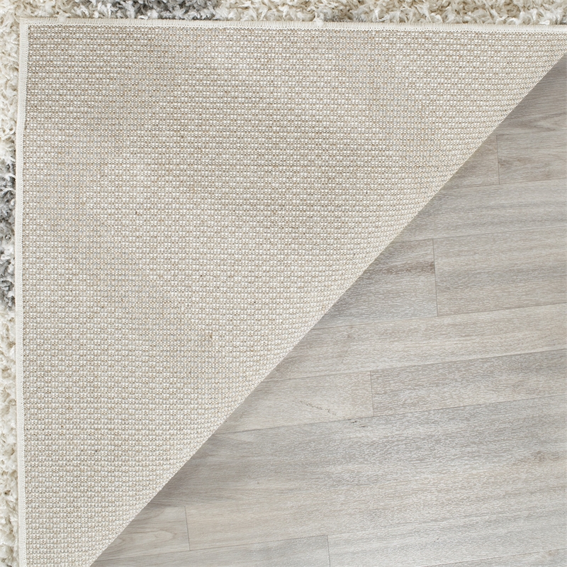 Safavieh Dallas 4' x 6' Shag Rug in Ivory and Gray