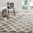 Safavieh Dallas 6' x 9' Shag Rug in Gray and Ivory