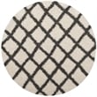 Safavieh Dallas 6' Round Shag Rug in Ivory and Gray
