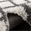 Safavieh Dallas 6' Round Shag Rug in Ivory and Gray