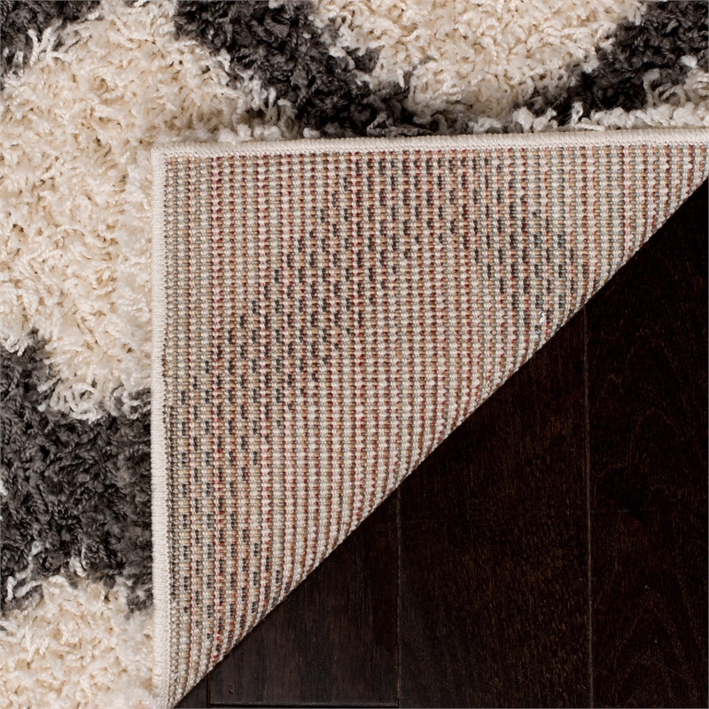 Safavieh Dallas 8' x 10' Shag Rug in Ivory and Gray