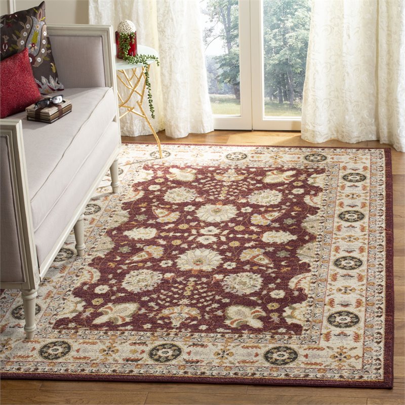 Safavieh Summit 5' x 7' Rug in Red and Cream