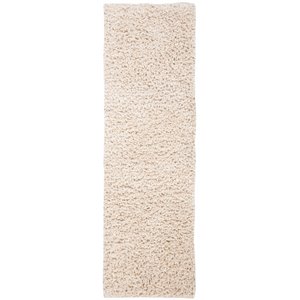 Safavieh 2'3&quot x 8' Hand Woven Sheep Shag Runner Rug in Ivory
