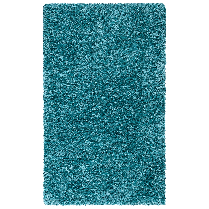 Safavieh 3' x 5' Hand Woven Sheep Shag Rug in Blue