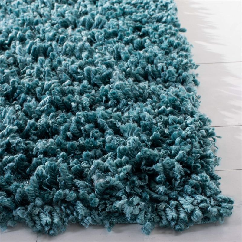 Safavieh 8' x 10' Hand Woven Sheep Shag Rug in Blue