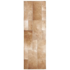 Safavieh Studio 2'3&quot x 7' Hand Woven Leather Runner Rug in Beige